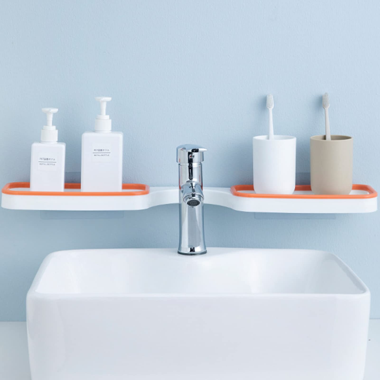 Amazon.co.jp: 浴室コーナーラック 2段式 浴室ラック 強力粘着固定 お