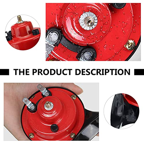 Wakauto 1 par de buzina de trem de carro com suportes 12V 300DB