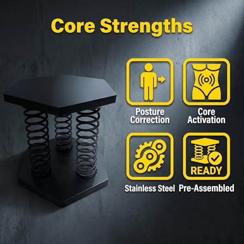 Image of Deep Squat Stool for Back Pain Relief & Posture Correction ， Active Sitting Chair for Core & Glute Activation ， Ergonomic Pre-Assembled Balance Trainer for Home Office Gym ，Stainless Steel