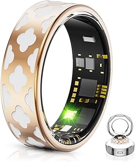 UouNeaCo Oracle Smart Ring for Women& Men -Health Tracker Ring with Heart Rate/Blood Oxygen/Sleep Tracker/Step Counter/10ATM Waterproof Fitness Ring，Free No Subscription Fee, for iOS&Android (#11)