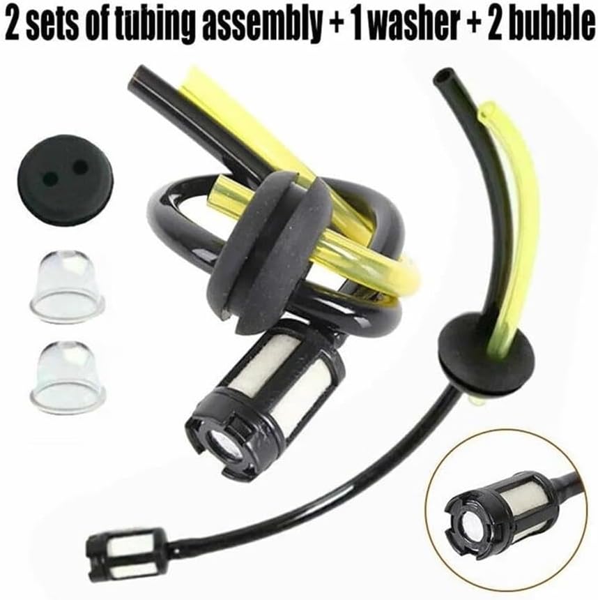 2 Sets Fuel Fuel Hose Seal With Priming Bulbs Fit For Brushcutter Hedge Garden Lawn Mower Accessories