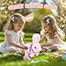 Voichic Easter Robot Bunny Pal- Bunby My Realistic Bunny Toy, Hopping Bunny with Sounds, Jumping, Twitching and Shaking Ears, Interactive Plush Bunny for Kids, Birthday Gift for Toddler (Pink)