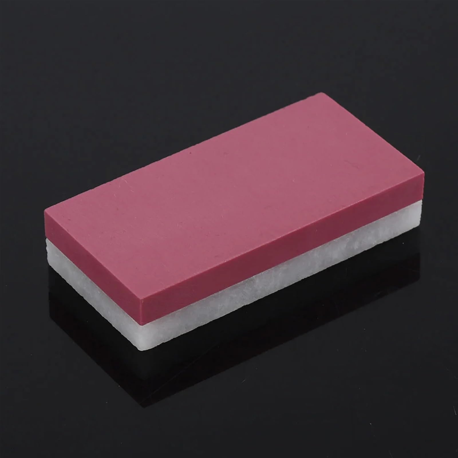 Kamień do ostrzenia noży kuchennych, Dwustronny kamień do ostrzenia o gradacji 3000 i 8000, różowy, 50x25x10 mm