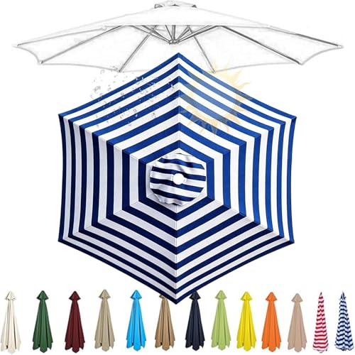 Toile de Parasol de Remplacement Rond 6 et 8 Baleines de 2 à 4m
