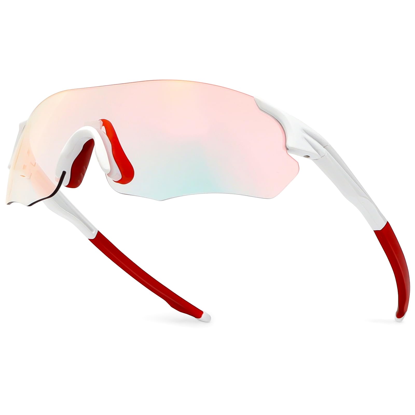 Fahrradbrille Selbsttönend für Damen Herren, Photochrome Radsportbrille Sportbrille mit UV400 Schutz TR90 Ultraleichter Rahmenlose Sonnenbrille