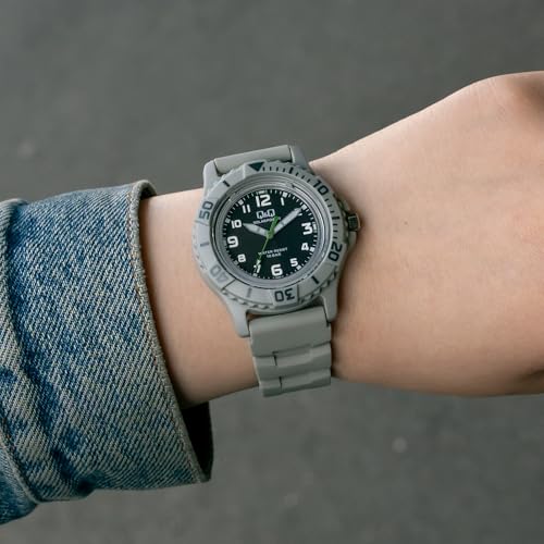 Image of Citizen Q&Q Analog Solar Watch, Water Resistant to 10 ATM, Urethane Strap