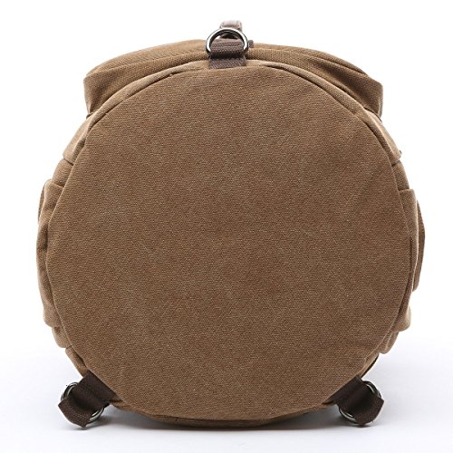 BAOSHA Canvas Weekender Travel Duffel Backpack Hybrid Hiking Rucksack Laptop Backpack for Outdoor Sports Gym HB-26(Black)