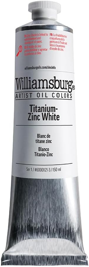Artist Oil Colors by GOLDEN, Titanium - Zinc White, 150 ml tube, Professional Oil Paint, Opaque