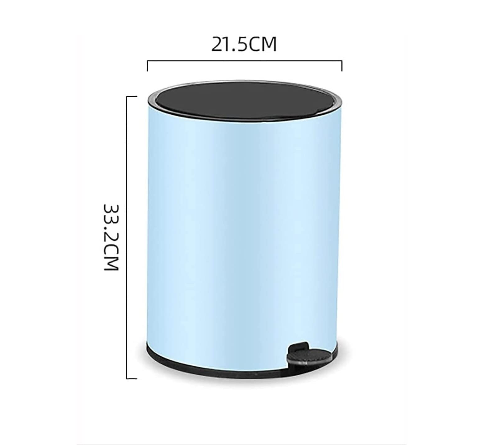 Mülleimer, kleiner Treteimer, Abfallbehälter Mülleimer 8L Treteimer Mit Deckel for Badezimmer Toilette Schlafzimmer Mülleimer Mülleimer(B)