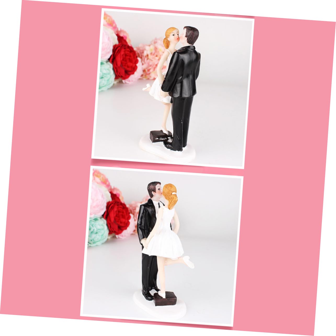 ibasenice 2stücke Brautpaar Tortenfigur Hochzeitsdeko Cake Topper Aus Resin Personalisierte Tortendeko Für Hochzeit Kreative Kuchenverzierung Für Und Feierlichkeiten