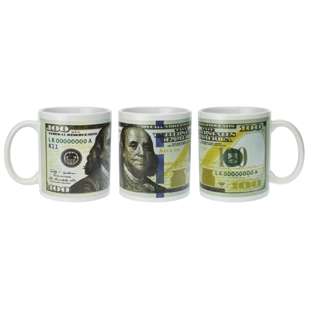 Amazon.com: Mug $100 Dollar Bill US Coffee Mugs USA Fun Cups for Men &  Women, Unique Cute Ceramic Gifts for Home & Kitchen (Money) : Home & Kitchen