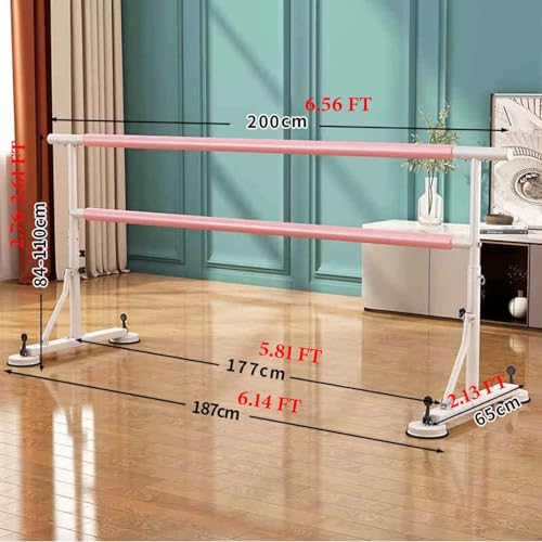 Barre de danse classique portable avec double barre robuste - 3