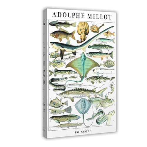 Toile Adolphe Millot Poisson une décoration murale artistique et durable