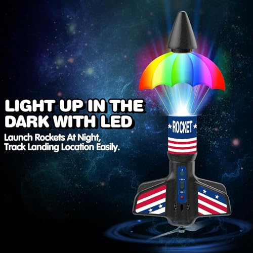 image for Eieymct Rocket Launcher for Kids - Self-Launching 200 ft Motorized Out