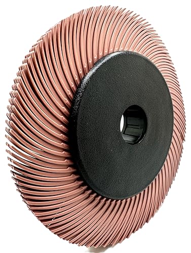 Image of Radial Bristle Brush, 6 in x 1 /2 in x 1 in 6 Micron (Peach) with Adapter, Type C Curved Bristle (Pack of 1)