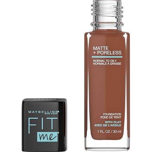 Miniatura 3 de Maybelline Fit Me Matte + Poreless - Base de maquillaje líquida de nuez moscada, 1 onza líquida, base sin aceite (paquete de 3)