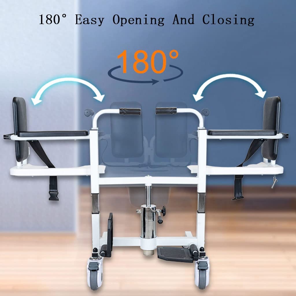 Podnośnik pacjenta Wielofunkcyjny podnośnik pacjenta, łazienkowe wózki inwalidzkie z dowolnie regulowaną wysokością podnoszenia, dla niepełnosprawnych starszych seniorów Rannych