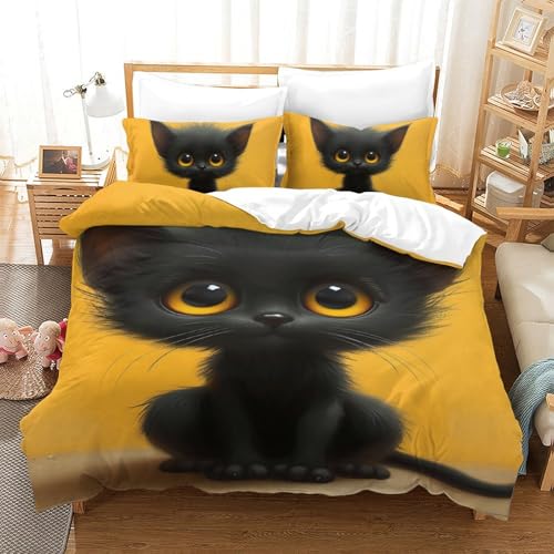 Housse de couette chat persan 3D en microfibre premium avec fermeture éclair 140x200 - 2