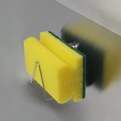 Miniatura 6 de DOITOOL Soporte de estante Soporte de esponja magnético Soporte de esponja de acero inoxidable Estante de esponja para fregadero de cocina en el