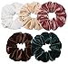 Ondder 5 Pack Large Velvet Scrunchies Hair Scrunchy Big Hair Bobble Elastics Hair Bands Headbands Women Scrunchies Bobbles Hair Ties, 5 Pieces (Color 2)