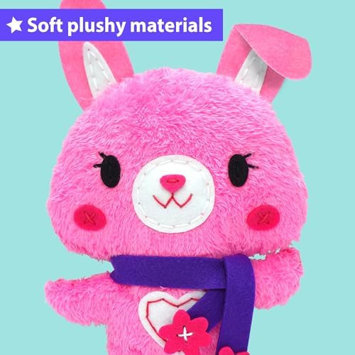 KRAFUN Bunny Sewing Kit for Kids Age 7+, Stuffed Doll - 5