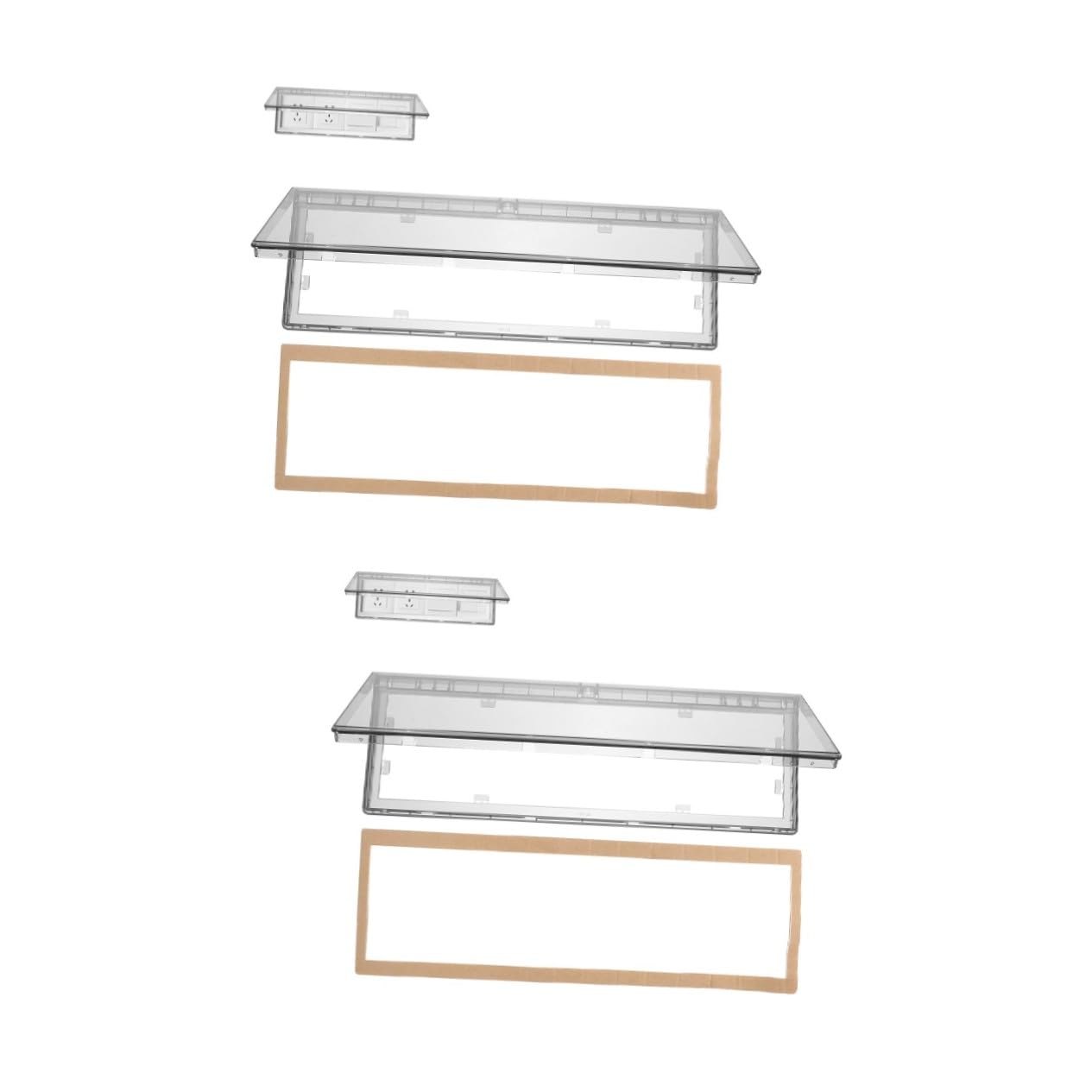 2 Pezzi Copertura per Prese Parete Slot Protezione per Sottile Nero Materiali Resistenti all Acqua per Uso e Ufficio