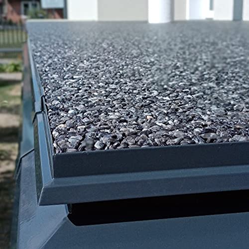 Isolbau Steinteppich SET Marmorkies 200kg + Bindemittel bis 20m² Nero 4/8mm Epoxidharz, Terassenboden, Natursteinboden Marmorkies Bodenbelag, Steinboden Bodenbeschichtung, Marmorstein, Innen Außen