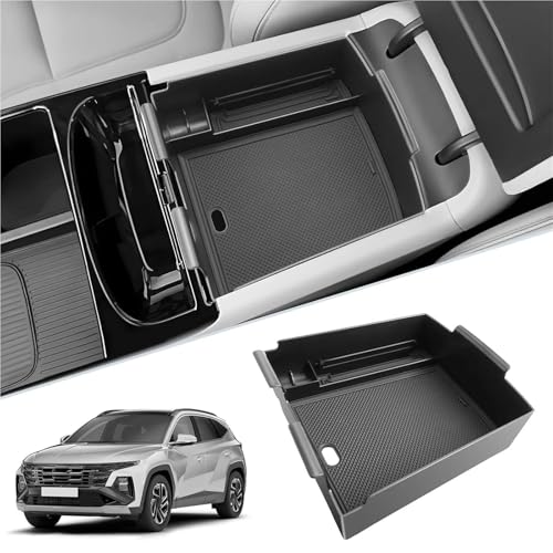 Boîte rangement Tucson NX4 2025 2026 pour organiser la console centrale vide
