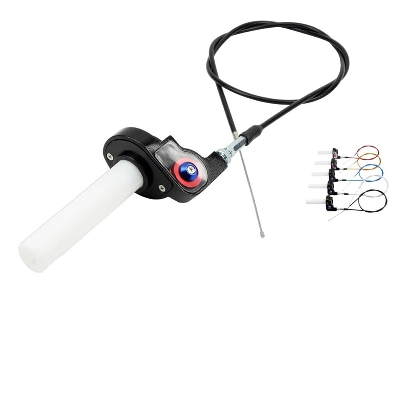 Cavi acceleratore per moto Manopole acceleratore a gas per moto Quick Twist da 7/8 "22mm con cavo 1200mm adatto per Motocross ATV Cavo Acceleratore(Turn)