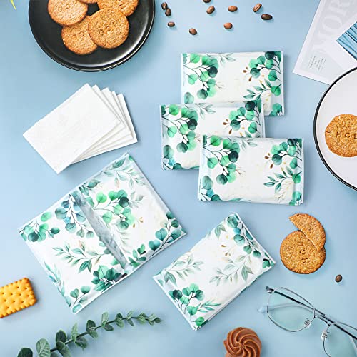 Image of Geyee 50 Pack Travel Tissue Packets Facial Paper Napkins, Eucalyptus Leaf