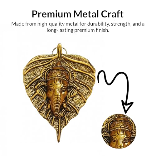 Image of Betterminds Return Gifts For Women Action Ganesh Wall Hanging (Pack Of 4) Wedding Gift Anniversary Housewarming Corporate Gifts Baby Shower Return Gifts (Gold), Metal