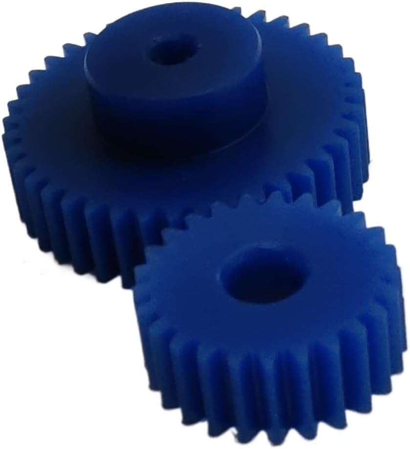 Plastic Motor Gear,1pcs 2 Module Blue Nylon Flat Spur 20mm Thickness Straight Teeth Transmission Cylindrical Wheels 6mm Process Hole Spindle Pinion(15 Teeth)