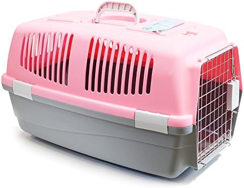 BPS Transportín Rígido Plástico para Perros y Gatos Animales Domé...