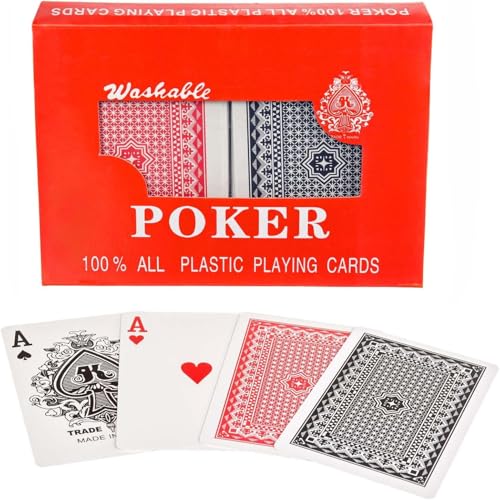 GOODS+GADGETS Royal 100% Plastik Poker-Karten Kunststoff-Karten Spielkarten Doppel-Deck Set (2X Deck Royal)