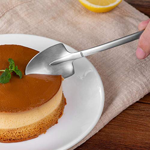 Cabilock Conjunto de 8 peças de colheres de pá de aço inoxidável para sobremesa colheres de café cri