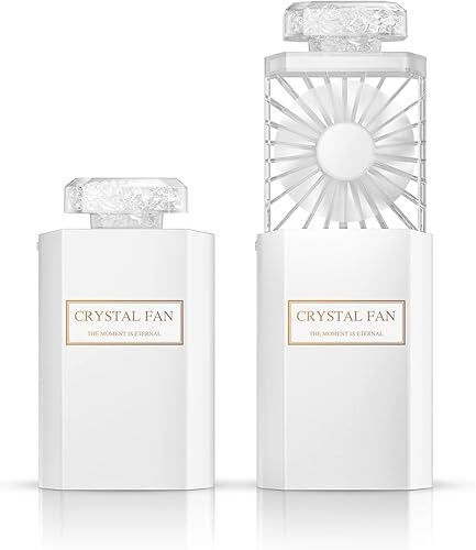 Mini ventilador de mano recargable, portátil retráctil de 3 velocidades con fragancia, ventilador personal pequeño de mano con pilas, ventilador