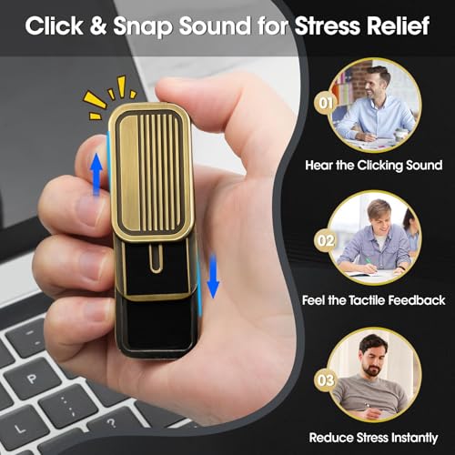 Image of Magnetic Fidget Slider 3 Layer, Fidget Toys Adults for Stress Relief ADHD Anxiety with Click Sound, Portable Desk Fidget Gadget, Gifts for Boyfriend Husband Father