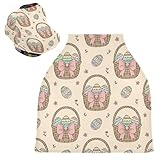 Burbuja Car Seat Cover for Baby, Easter Eggs Car Seat Canopy Nursing Cover for Breastfeeding, Multi-use for Infant Newborn Stroller Carrier Shopping Cart