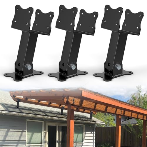 3 Pcs Roof Riser Brackets Heavy Duty Pergola Roof Riser