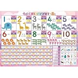 お風呂の学校 すうじのひょう 動物 お風呂ポスター 日本製 数字 学習 知育 お受験 B3サイズ 防水