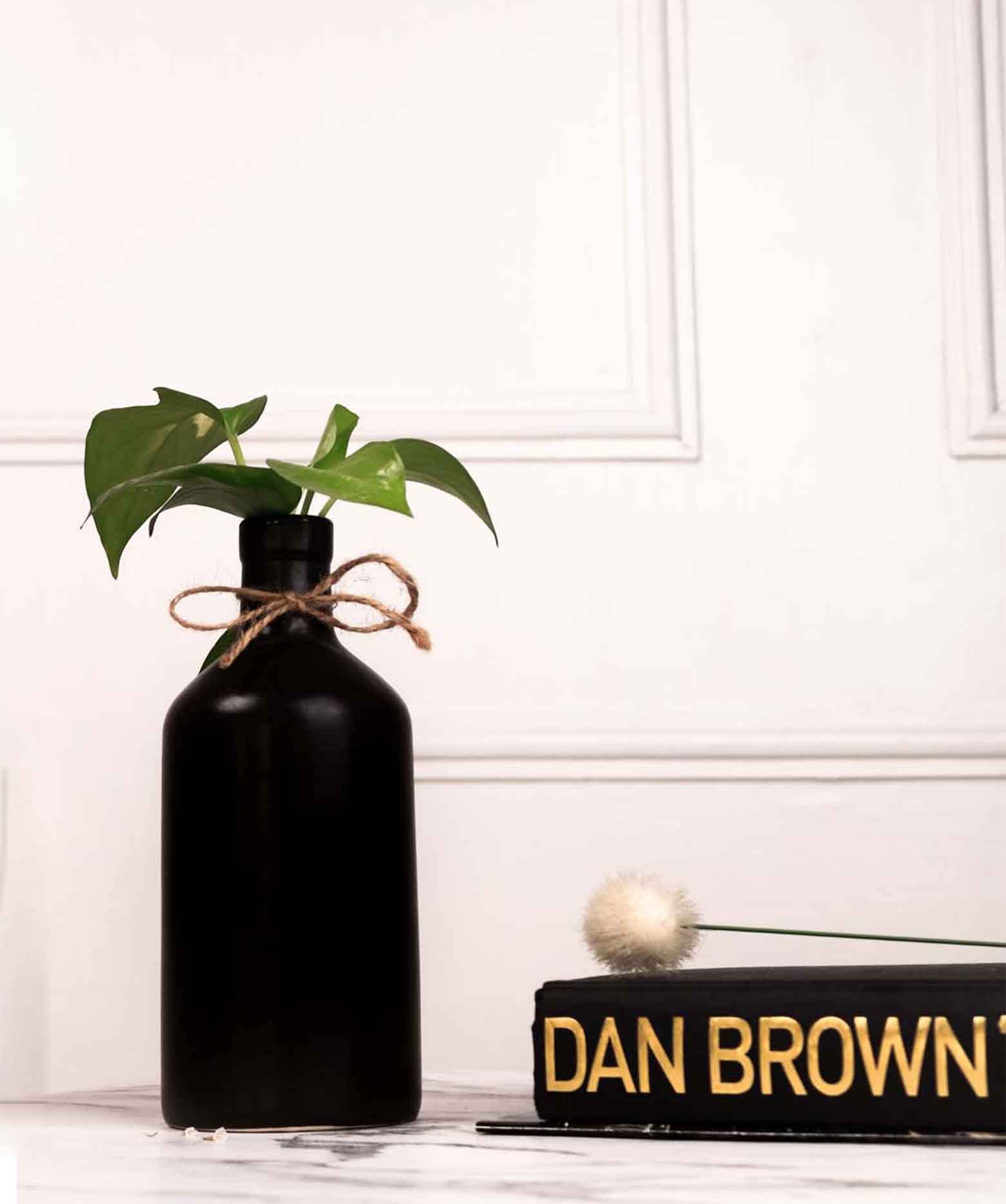 Purezento Modern Decorative Bottle Vases for Home Decor | Centerpieces | Office or Living Room with Unique Quality for Home Decor, Flowers Pot, Bedroom Side Corners (White,8 Inch) (B0BLMYJ592) Amazon Price History, Amazon Price Tracker