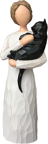 Miniatura 7 de FRUMOASA Regalos conmemorativos para gatos, regalos de condolencias por pérdida de gato, regalos de recuerdo de gatos de mascotas, estatua de ángel