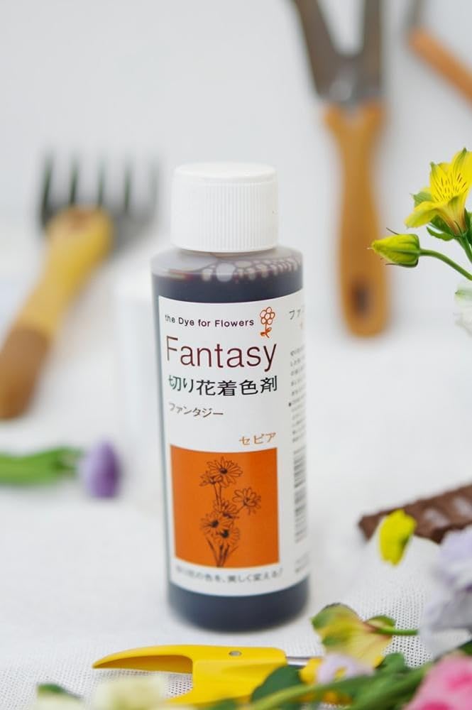Amazon | 切花用着色剤 ファンタジー セピア 100ml | 絵具 通販