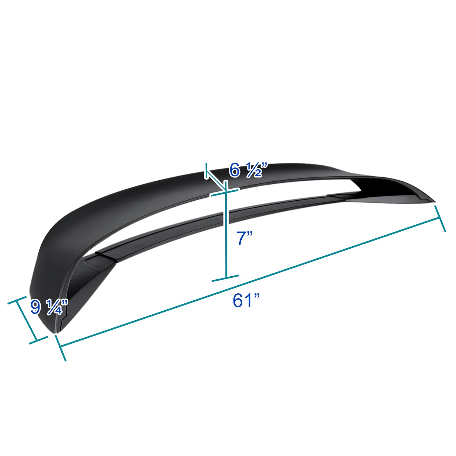 Track Spec Rear Spoiler Ford Mustang Rear Spoiler Spec-D Tuning Gloss Black Rear Spoiler For ...
