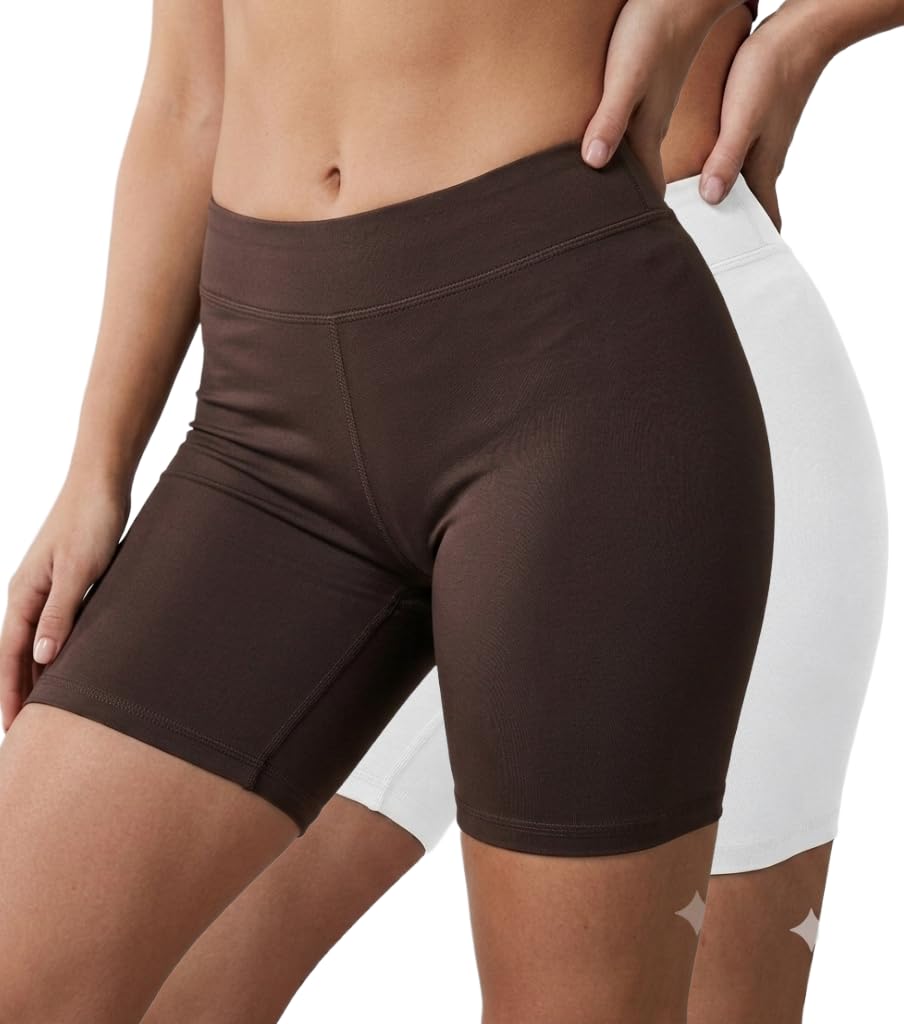 Women Gym Shorts for Women – Workout Running Sports Shorts, High Waist Activewear Shorts, Yoga Fitness Shorts, Quick Dry Stretchable Gym Wear Short, Ladies Shorts-Pack of 2-image-2