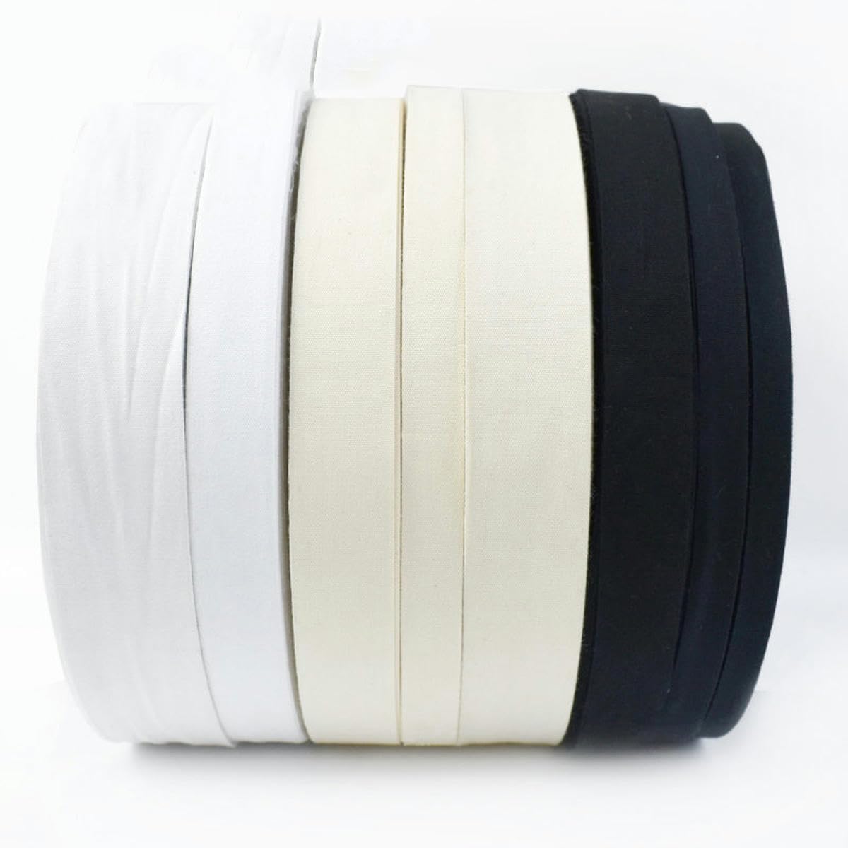 1 pieza (90 M) 10/15/20/25/30/35 mm Cintas de algodón Cintas Bolsa Cinturón Etiqueta Cintas Bandas DIY Costura Ropa Etiqueta Cinta Bies Encuadernación Artesanía-Natural-20 mm