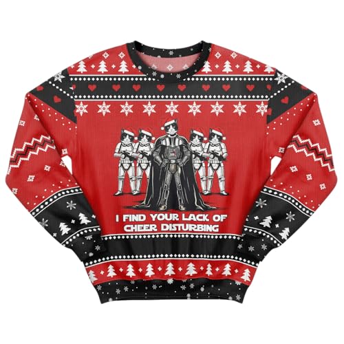99TIMORO Funny Ugly Christmas Sweater for Men and Women, Holiday Pullover 2025, Novelty Crewneck Sweatshirt, Festive Gift