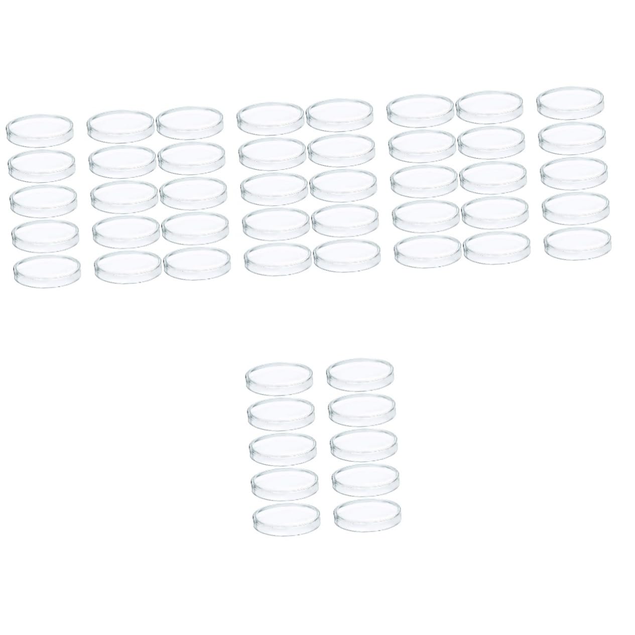 PRETYZOOM 5 Set Piastra Petri in Plastica Coltura Cellulare Tessuto Piastra Di Coltura Tissutale Piastra Di Trasferimento Attrezzatura Di Laboratorio Piastre Da Laboratorio 10 Pezzi * 5