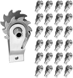 Nisorpa 24Pcs Fence Tensioner Strainer Heavy Duty Galvanized Steel Fence Wire Strainer In-Line Ratchet Strainer with Compression Clip Fence Wire Tensioner for Electric Fence Farm Fence