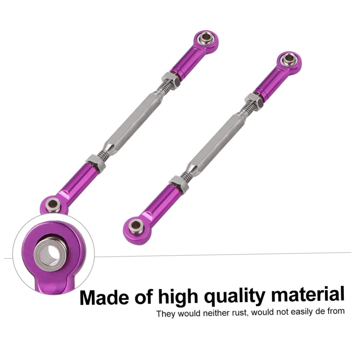 DECHOUS 88mm Length-Adjustable Pull Rod for Linkage Turnbuckle Rod Made of Aluminum Alloy